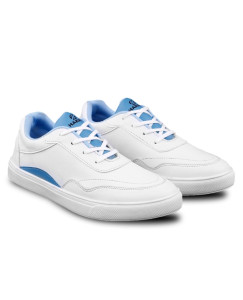 Synthetic Mens Casual Shoes White Blue